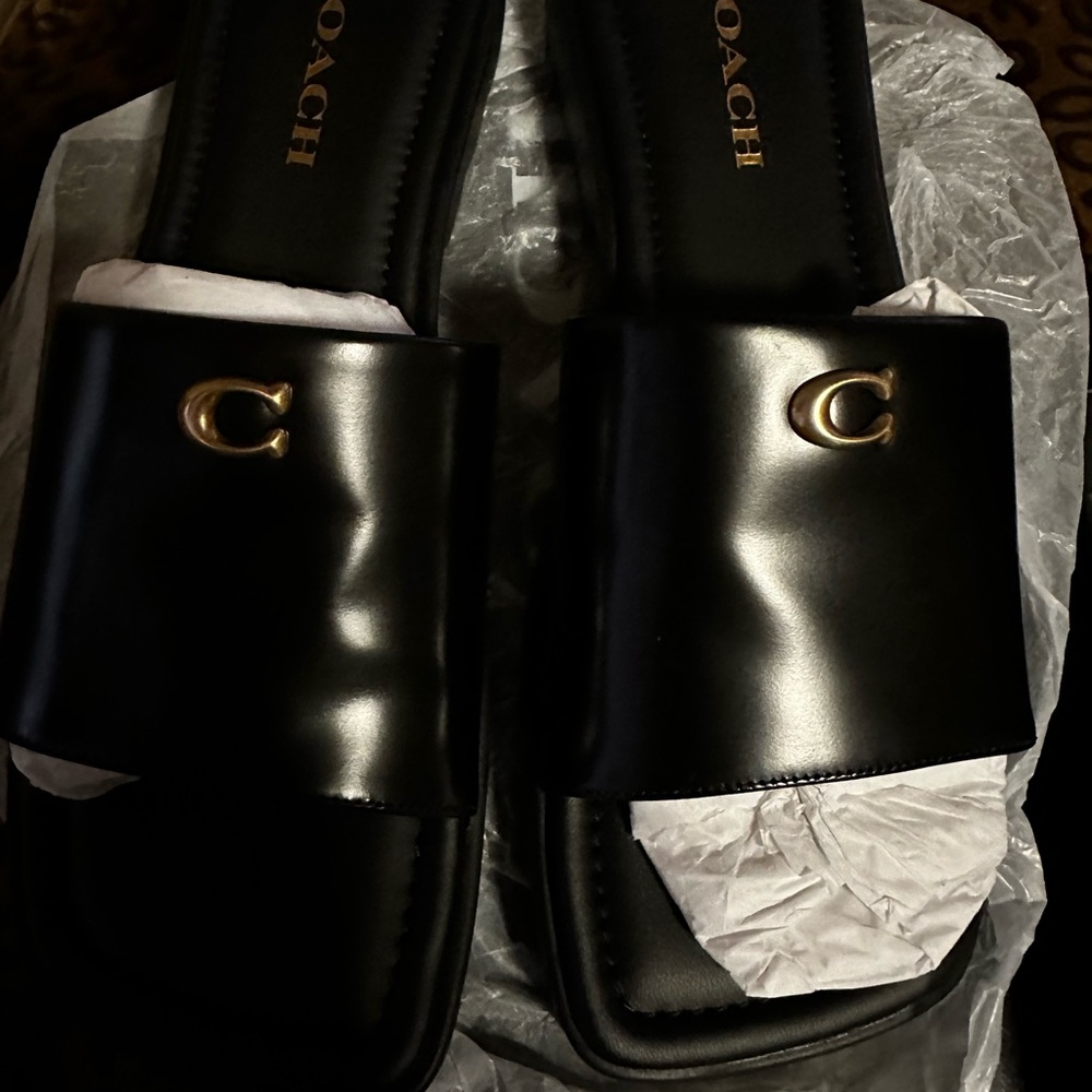 Black Coach sandals